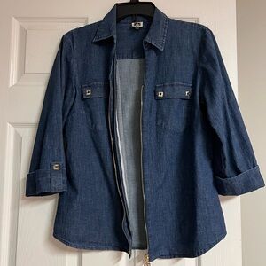 Anne Klein soft cotton/denim-like jacket.